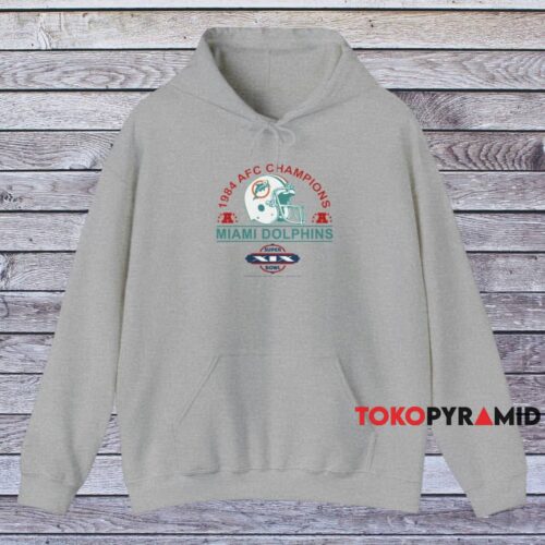 Miami Dolphins 1984 Afc Champions Shirt Grey Hoodie
