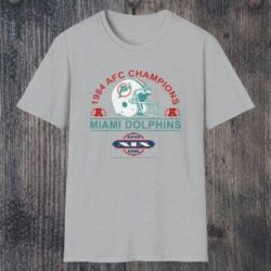 Miami Dolphins 1984 Afc Champions Shirt Grey T shirt