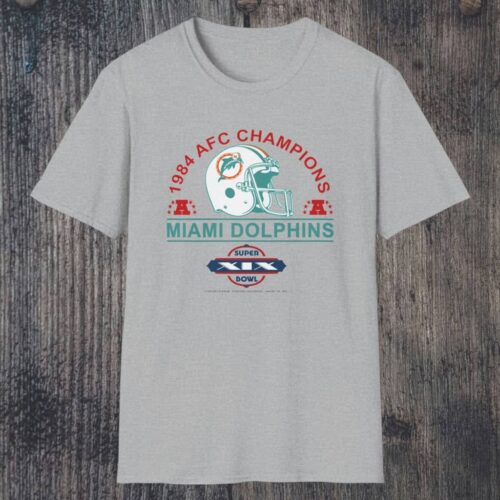 Miami Dolphins 1984 Afc Champions Shirt Grey T shirt