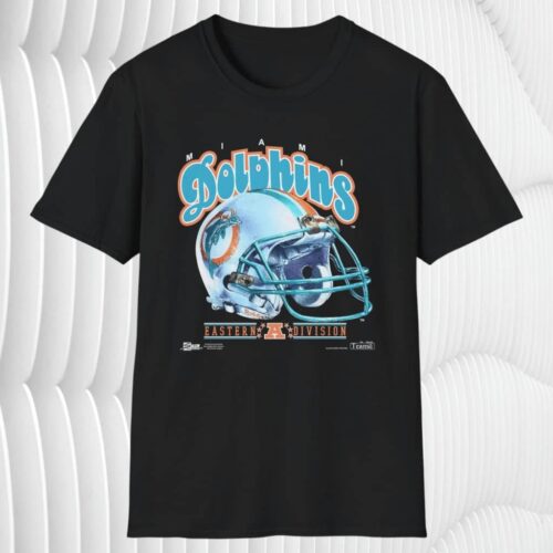 Miami Dolphins 1993 Eastern Division Helmet Shirt Black T shirt