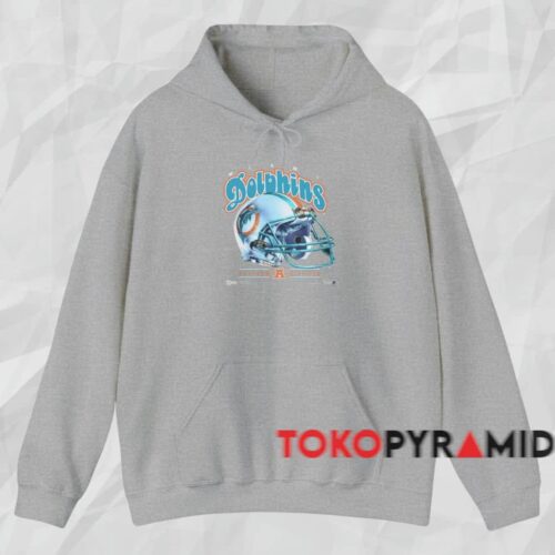 Miami Dolphins 1993 Eastern Division Helmet Shirt Grey Hoodie