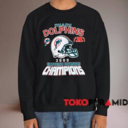Miami Dolphins 2000 Eastern Division Champions Shirt Black Sweatshirt