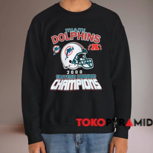 Miami Dolphins 2000 Eastern Division Champions Shirt Black Sweatshirt