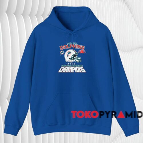 Miami Dolphins 2000 Eastern Division Champions Shirt Blue Hoodie