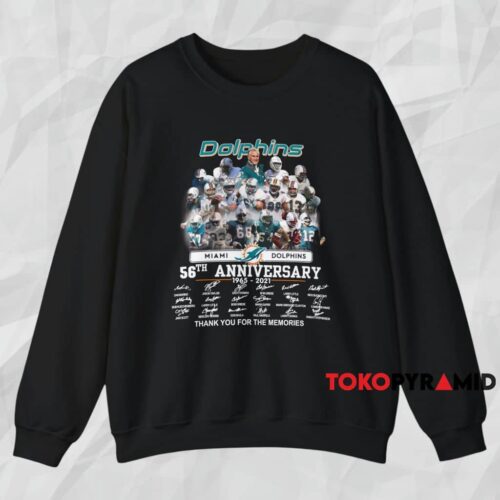 Miami Dolphins 56th Anniversary Signatures Shirt Black Sweatshirt