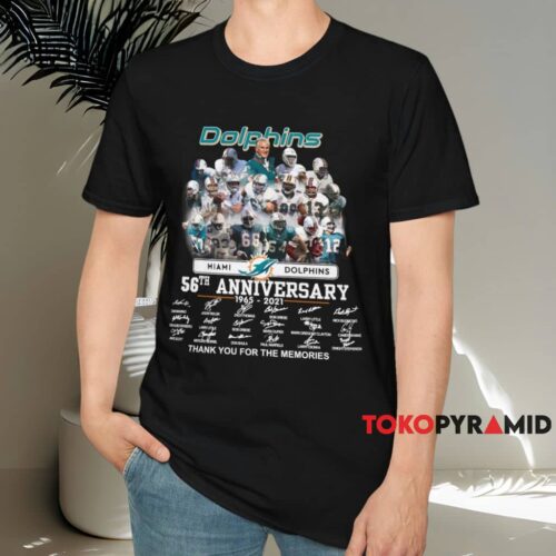Miami Dolphins 56th Anniversary Signatures Shirt Black T shirt