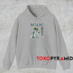 Miami Dolphins Dan Marino T Shirt Grey Hoodie
