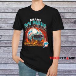 Miami Dolphins Helmet Skyline Shirt Black T shirt
