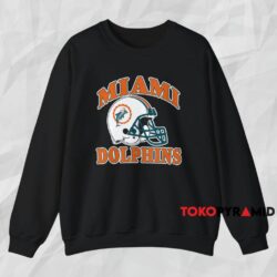 Miami Dolphins Helmet Vintage Shirt Black Sweatshirt