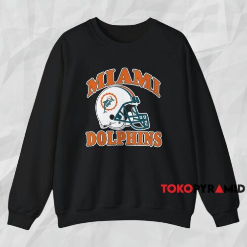 Miami Dolphins Helmet Vintage Shirt Black Sweatshirt