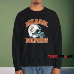 Miami Dolphins Helmet Vintage Shirt Black Sweatshirt