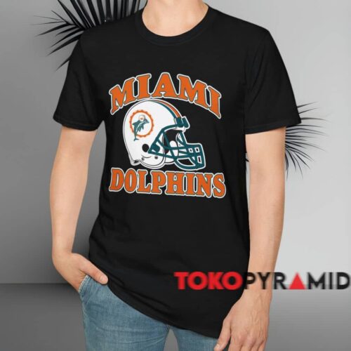 Miami Dolphins Helmet Vintage Shirt Black T shirt