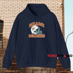 Miami Dolphins Helmet Vintage Shirt Navy Hoodie