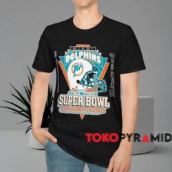 Miami Dolphins Two Time Super Bowl Champions Shirt Black T shirt