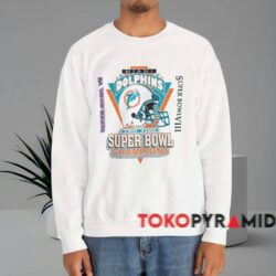 Miami Dolphins Two Time Super Bowl Champions Shirt White Sweatshirt