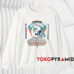 Miami Dolphins Two Time Super Bowl Champions Shirt White Sweatshirt