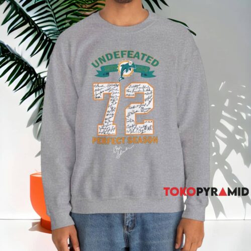 Miami Dolphins Undefeated Perfect Season Shirt Grey Sweatshirt