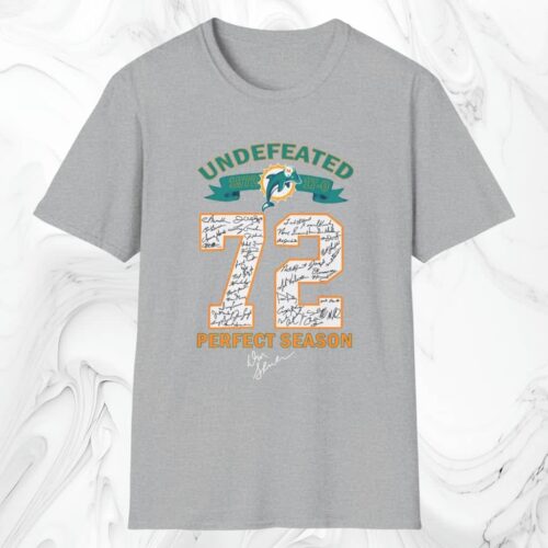 Miami Dolphins Undefeated Perfect Season Shirt Grey T shirt