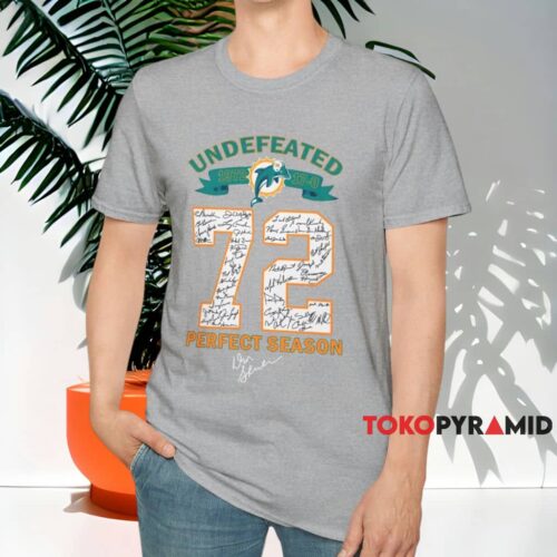Miami Dolphins Undefeated Perfect Season Shirt Grey T shirt