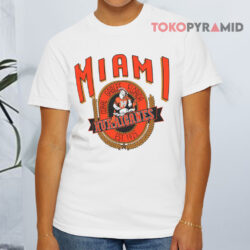 Miami University Hurricanes College White T shirt