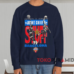 Michael Jordan and Scottie Pippen Joint Chiefs T-shirt 3 Michael Jordan And Scottie Pippen Joint Chiefs T shirt Navy Sweatshirt