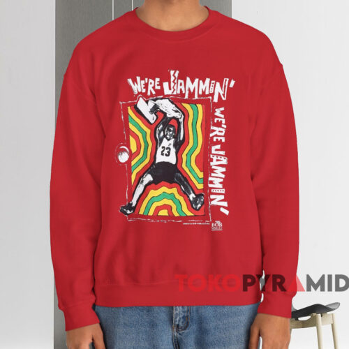 Michael Jordan Bob Marley We're Jamming T shirt Red Sweatshirt Michael Jordan Bob Marley We're Jamming T shirt Red Sweatshirt