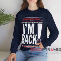 Michael Jordan I'm Back T-shirt 4 Michael Jordan I'm Back T shirt Navy Sweatshirt