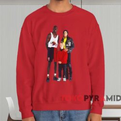 Michael Jordan Michael Jackson Macaulay Culkin T-shirt 3 Michael Jordan Michael Jackson Macaulay Culkin T shirt Red Sweatshirt