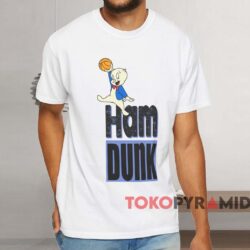 Michael Jordan Space Jam Ham Dunk T shirt White T shirt