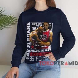 Michael Jordan The Flu Game T-shirt 4 Michael Jordan The Flu Game T shirt Navy Sweatshirt