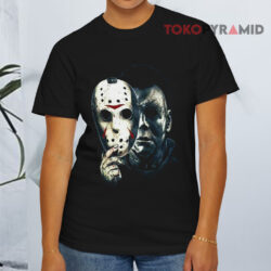 Michael With Jason Mask Black T shirt