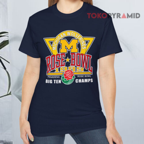 Michigan 1989 Rose Bowl Champs Navy T shirt