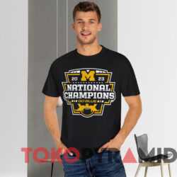 Michigan 2023 National Champions Shirt Go Blue Black T shirt