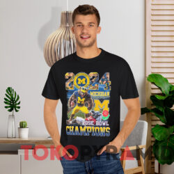 Michigan Beat Alabama 2024 Rose Bowl Champions T shirt Black T shirt