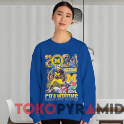 Michigan Beat Alabama 2024 Rose Bowl Champions T-Shirt 2 Michigan Beat Alabama 2024 Rose Bowl Champions T shirt Blue Sweatshirt