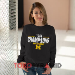 Big Ten Championship Michigan Wolverines Blue 84 2023 Shirt 2 Michigan Big Ten Championship Shirt Michigan Wolverines Blue 84 2023 Black Sweatshirt