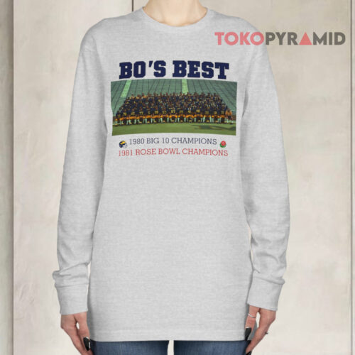 Michigan Bo's Best Big 10 Rose Bowl Champions Long sleeved