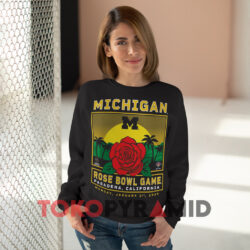 Michigan Rose Bowl Game 2024 Shirt 3 Michigan Rose Bowl Game 2024 Black Sweatshirt