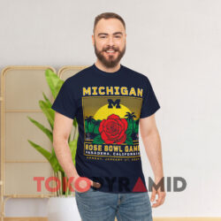 Michigan Rose Bowl Game 2024 Navy T shirt