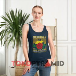 Michigan Rose Bowl Game 2024 Shirt 2 Michigan Rose Bowl Game 2024 Navy Tank Top