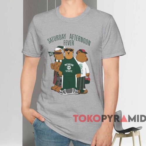 Michigan State Spartans Saturday Afternoon Fever Shirt Grey T shirt