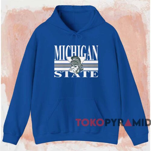 Michigan State Spartans Vintage Shirt Blue Hoodie