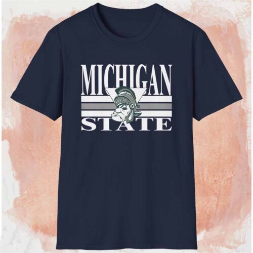 Michigan State Spartans Vintage Shirt Navy T shirt