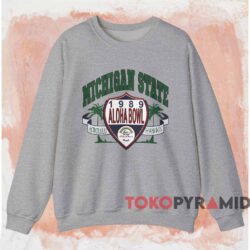 Michigan State University 1989 Aloha Bowl Shirt 3 Michigan State University 1989 Aloha Bowl Shirt Grey Sweatshirt