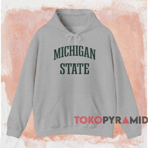 Michigan State University Vintage Logo Shirt Grey Hoodie