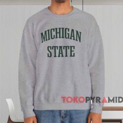 Michigan State University Vintage Logo Shirt Grey Sweatshirt