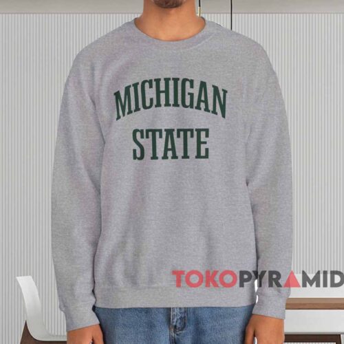 Michigan State University Vintage Logo Shirt Grey Sweatshirt