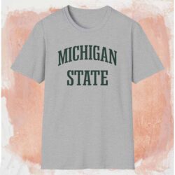 Michigan State University Vintage Logo Shirt Grey T shirt
