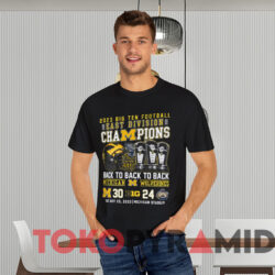 Michigan Wolverines 2023 Big Ten Football Champions Back 2 Back 2 Back T shirt Black T shirt