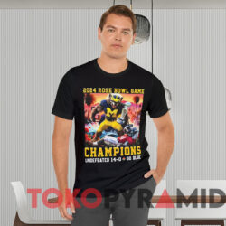 Michigan Wolverines 2024 Rose Bowl Game Champions Undefeated 14 0 Go Blue T shirt Black T shirt